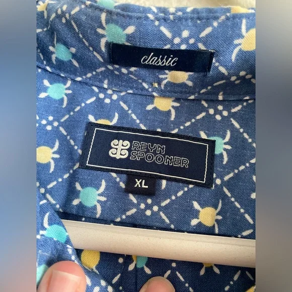 Reyn Spooner Hawaiian Turtle Pullover Shirt